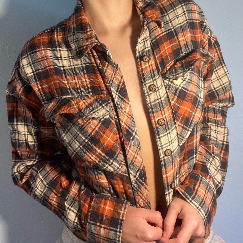 cropped flannel